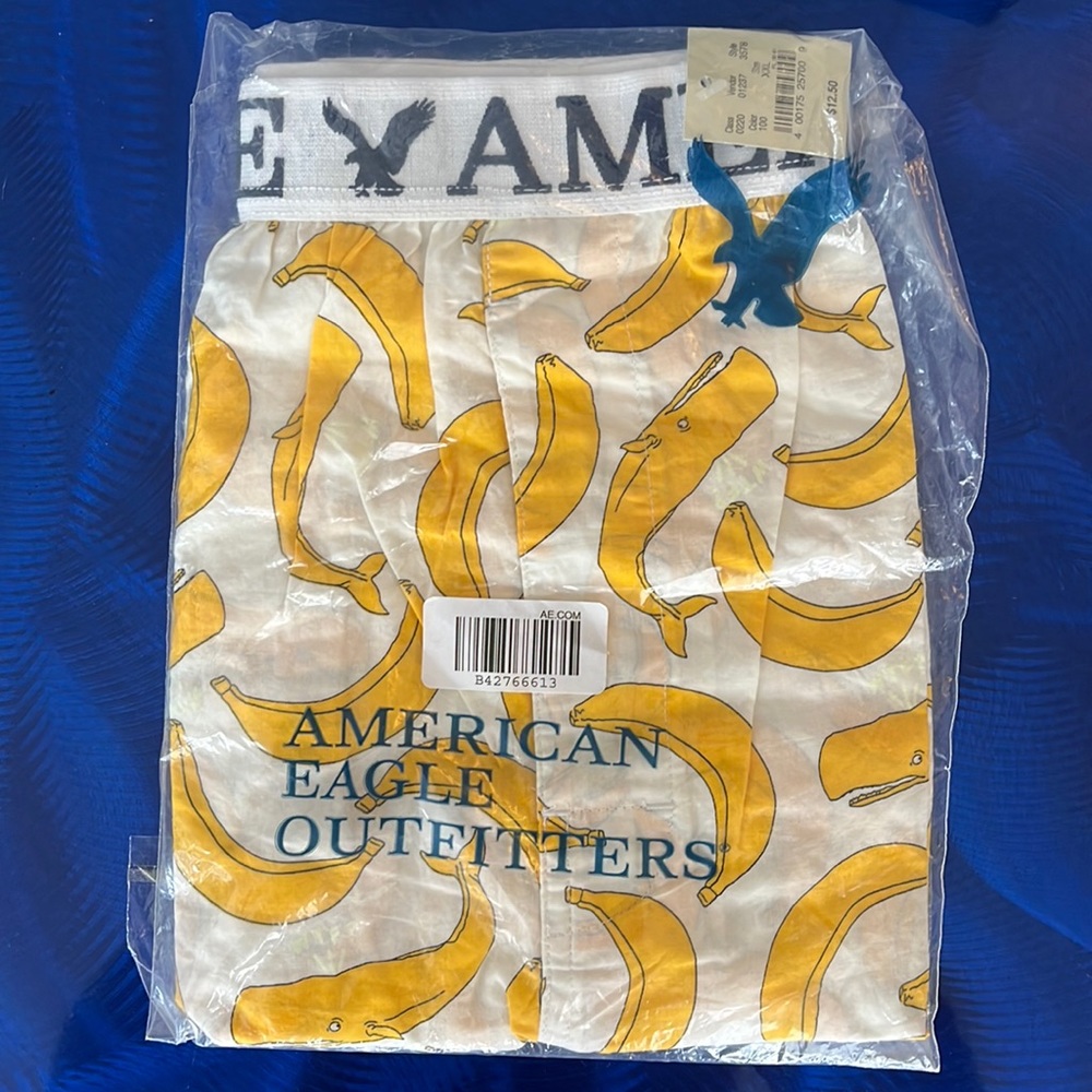American Eagle Outfitters AE Men’s XXL. Boxers. New W. Tags. Banana Whale.